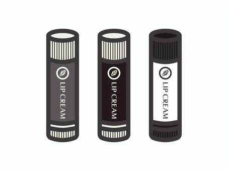 リップクリーム３色セット03 リップクリーム,リップ,薬用,メイク,コスメ,アイコン,マーク,シンプル,セットのイラスト素材