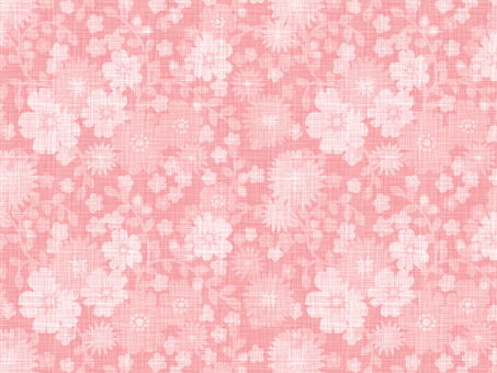 和柄＿花の着物生地01 和柄,和風,着物,着物柄,小花,花,可愛い,生地,ピンク,桃色のイラスト素材