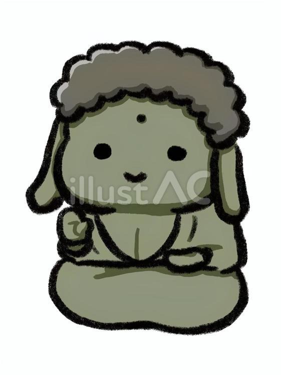 大仏 日本,しおり,大仏のイラスト素材