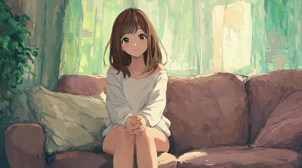 微笑む女の子