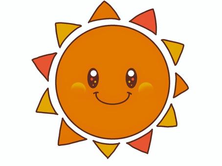 太陽 太陽,お日様,日の出,朝,夏,天気,晴れ,晴天,日光,紫外線のイラスト素材