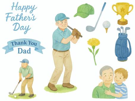 Father's Day and Golf, father's day, event, grandfather, JPG and PNG