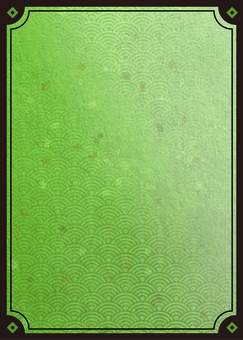 トレーディングカード　和風01(抹茶) トレカ,テンプレート,カードテンプレート,トレーディングカード,和風,青海波,カード,カードゲーム,背景のイラスト素材