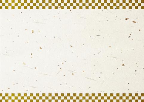 Gold checkered line and Japanese paper background material, papier japonais, modèle à carreaux, style japonais, JPG