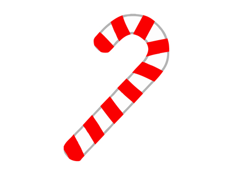 クリスマス キャンディケイン（線なし） キャンディケイン,キャンディ,菓子,オーナメント,ステッキ,クリスマスカラー,クリスマス,聖夜,イヴ,冬のイラスト素材