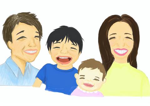 Illustration, a smile, family, father, 