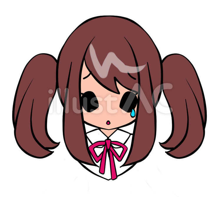 表情（哀） 女性,女の子,表情のイラスト素材