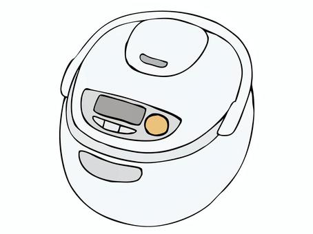 炊飯器 炊飯器,電化製品,調理器具,主線あり,広告,チラシ,cm,白背景,背景透過,ゆるかわのイラスト素材