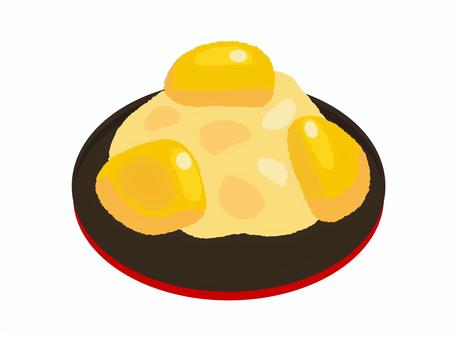 栗きんとん 栗きんとん,栗,おせち,料理,正月,新年,甘露煮,冬,縁起物,スイーツのイラスト素材