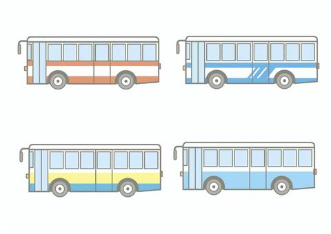 路線バスのアイコンセット 路線バス,大型バス,巡回,路線,バス,アイコン,セット,イラストのイラスト素材