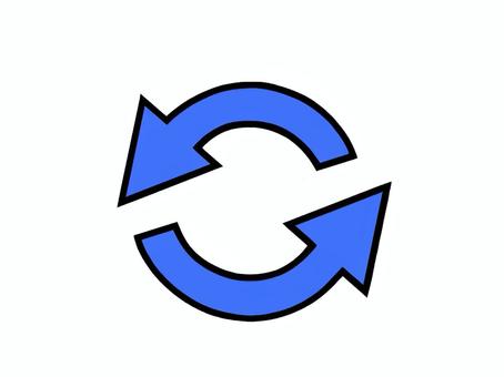 同じ所をループするイメージのアイコン 矢印,マーク,印,方角,リピート,丸い,繰り返し,方向,示す,一周のイラスト素材