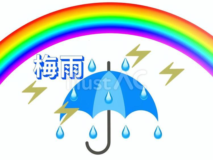 梅雨 梅雨,傘,6月のイラスト素材