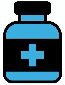 薬の瓶のアイコン 青 薬の瓶のアイコン 青 薬,瓶,アイコン,医療,病院,病気,薬局,健康,薬瓶,医療品のイラスト素材