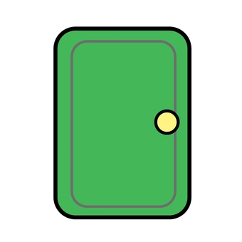 扉 扉 扉,ドア,シンプル,緑,入口,出口のイラスト素材
