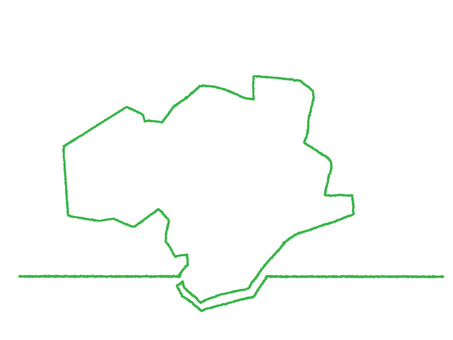 徳島の一筆書き 徳島,地図,一筆,線画,手描き,挿絵,ワンポイント,素材,商用可,無料のイラスト素材