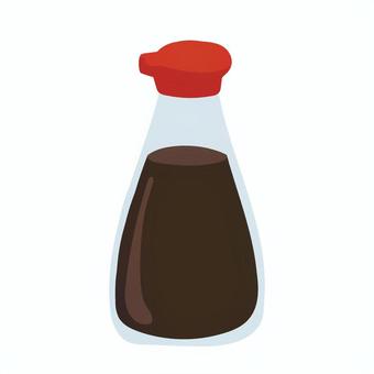 卓上の醤油差しのイラスト 醤油,調味料,ソース,液体,瓶,ボトル,容器,卓上,食卓,テーブルのイラスト素材