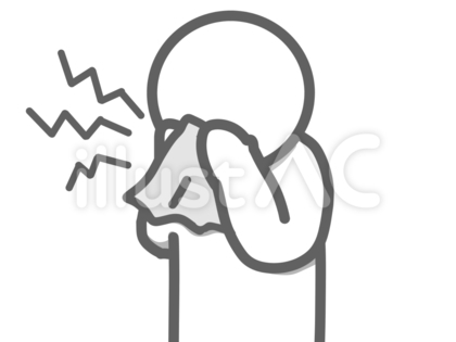 鼻を押さえる ギザギザ