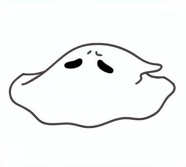 疲れたおばけ 疲れたおばけ ハロウィン,おばけ,オバケ,かわいい,秋,シンプル,可愛い,10月,イベント,子供向けのイラスト素材