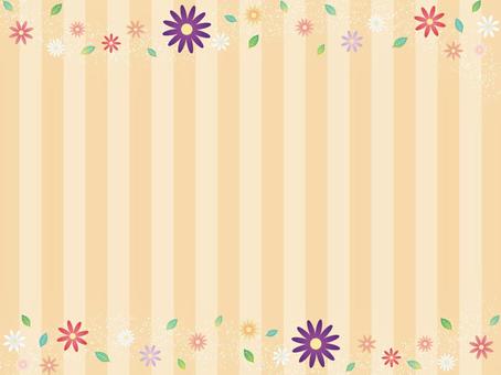 Stripe x Flower Frame Orange, stripe, vertical, flower, JPG