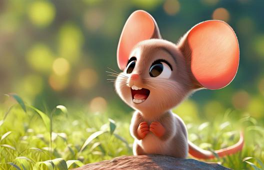 cute mouse character, , JPG