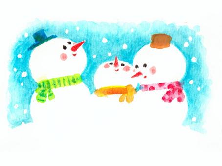 Snowman Family, JPG and PNG Snowman Family, snowman, family, winter, JPG and PNG