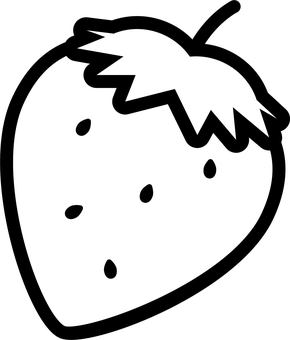 いちごのシンプルなイラスト 苺,いちご,イチゴ,果物,実,食品,デザート,フレッシュ,ストロベリー,赤のイラスト素材