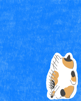 落ち込む三毛猫ちゃん 三毛猫,かわいい,落ち込む,がっかり,しょんぼり,失敗,呆然,愕然,ショック,立ち尽くすのイラスト素材