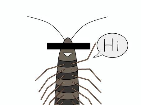 嫌いなあいつ ゲジゲジ 色あり 嫌いなあいつ ゲジゲジ 色あり ゲジゲジ,害虫,虫,シンプル,手描き,多足,触角,目線,色あり,気持ち悪いのイラスト素材