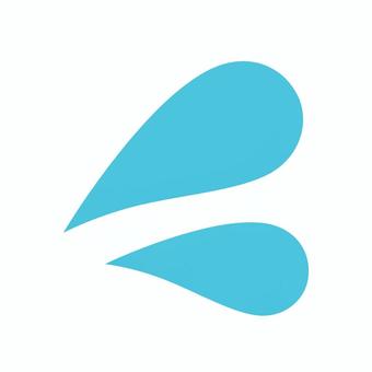汗マーク（クリアブルー・2つ） 汗マーク,汗,水滴,2つ,クリアブルー,シンプル,焦る,慌てる,困る,ヒヤヒヤのイラスト素材