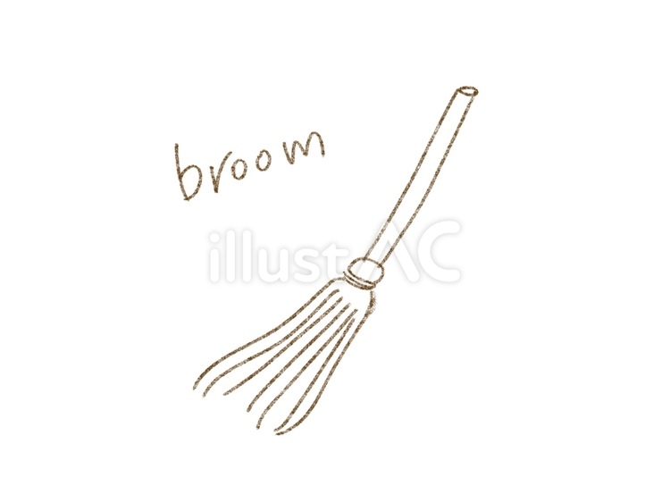 ほうき ほうき,箒,掃除用具のイラスト素材