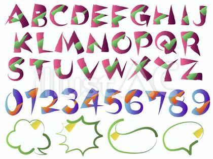 フォント アルファベット 数字