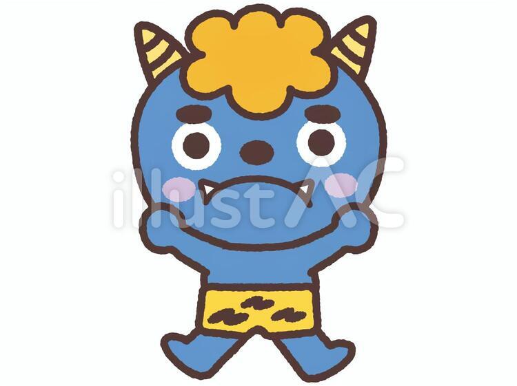 節分の鬼　青バージョン 節分,鬼,青鬼のイラスト素材