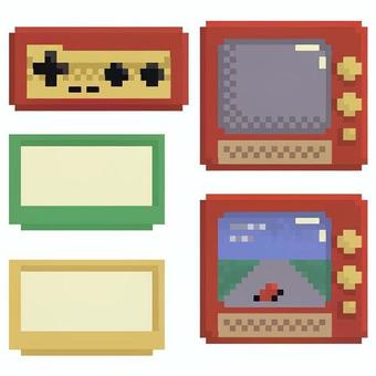 Illustration, jogo retro, 8 bits, controlador, 