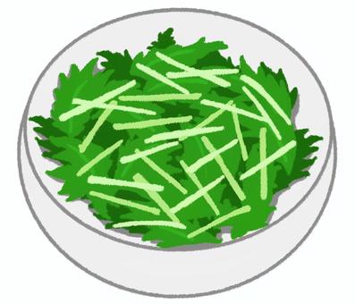 Illustration, mizuna, salad, vegetables, 