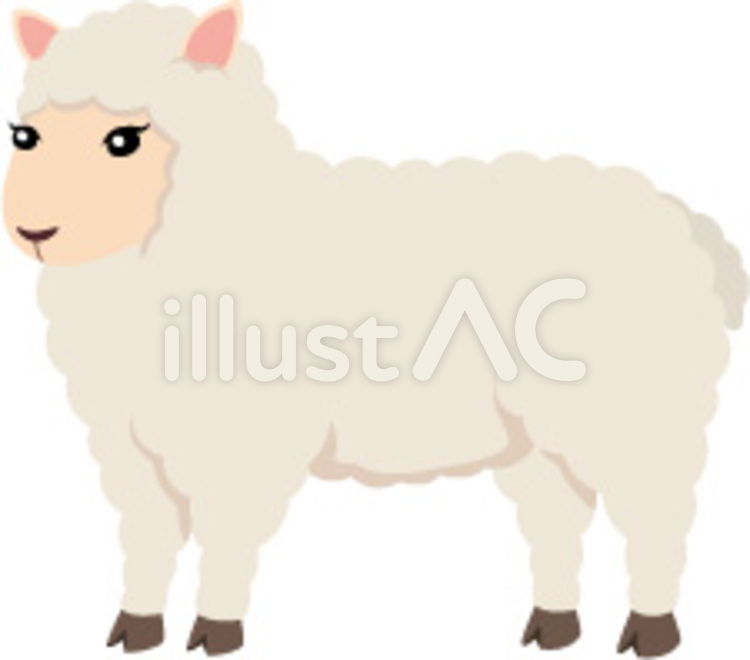 羊 動物,干支,ヒツジのイラスト素材