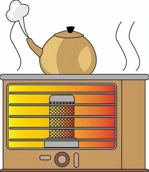 ストーブやかん ストーブ,やかん,お湯,レトロ,石油,灯油,暖房,火,温かい,冬のイラスト素材