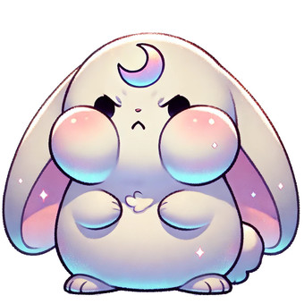 Moon Rabbit, rabbit, month, white back, JPG and PNG