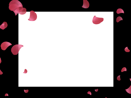 花びらのフレームイラスト フレーム,花びら,赤色のイラスト素材