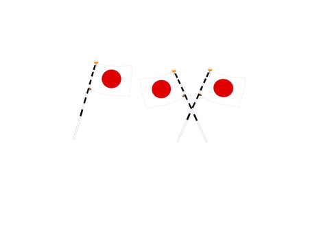 日本国旗 国旗,日本,日の丸,旗,紅白,祝日,記念日,掲揚,君が代,赤丸のイラスト素材