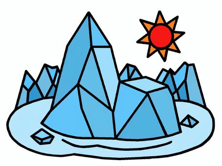 温暖化 温暖化,氷河融解,気温上昇,海面上昇,異常気象,温室効果ガス,イラストのイラスト素材