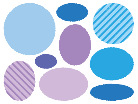 ちぎり紙風色々円形フレームセット01 フレーム,背景枠,飾り枠,円形,囲み,囲み枠,ちぎり絵,味がある,色々,カラフルのイラスト素材