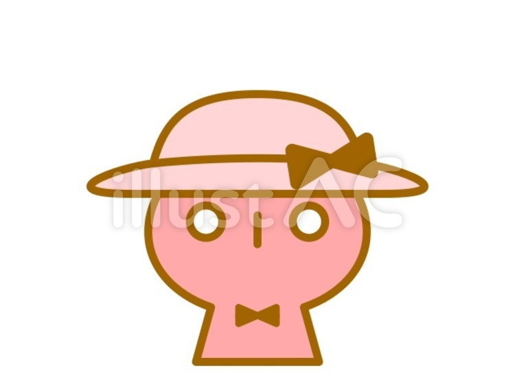 マダム　赤 婦人,帽子,リボンのイラスト素材