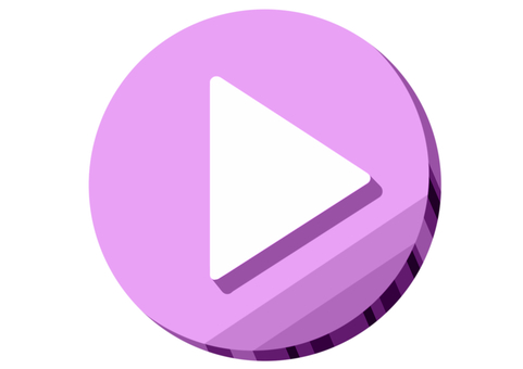 紫の再生マーク 紫の再生マーク 再生ボタン,アイコン,ボタン,シンプル,動画,配信,記号,動画素材,紫のイラスト素材