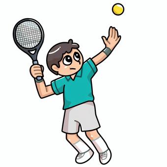 テニス（サーブ） テニス,サーブ,選手,部活,庭球のイラスト素材