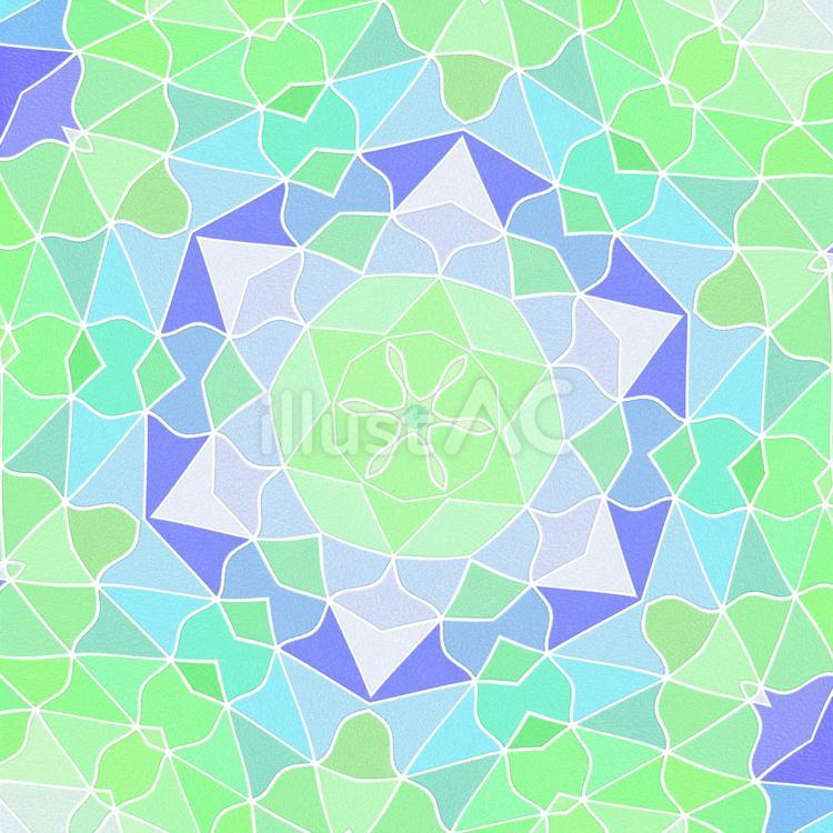 エンボス加工の幾何学な万華鏡  左右対称,紙,柄のイラスト素材