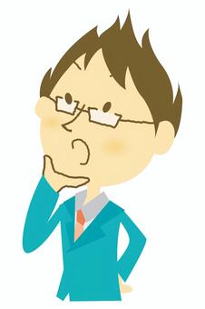 働く男性 働く男性 なるほど,納得,ポーズのイラスト素材