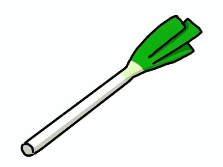 ネギ ネギ,白ネギ,長ネギ,根深ネギ,冬野菜,鍋野菜,野菜,白,緑,1本のイラスト素材