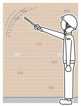 Illustration, tile, percussion inspection, outer wall, 