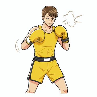 Boxing, JPG and PNG Boxing, male, yellow, boxing gloves, JPG and PNG
