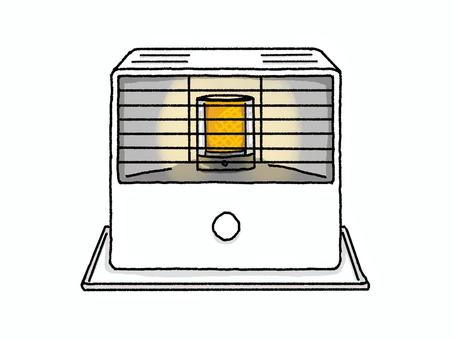 石油ストーブ白 ストーブ,白,暖房器具,防寒,冬,石油,火,四角のイラスト素材